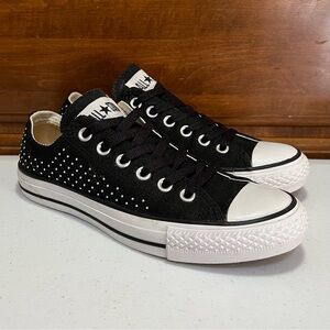 Converse Black Low Top w/ Silver Studs